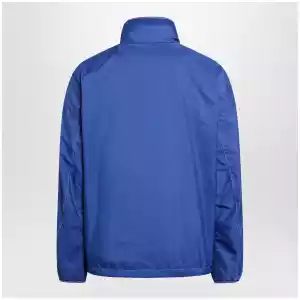 Moncler Arrakis rainwear jacket in bright blue with removable hood