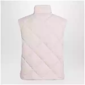 Moncler Biois padded vest pink with geometric quilting