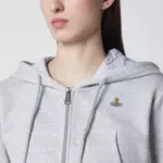 Vivienne Westwood Grey cropped sweatshirt with Orb logo