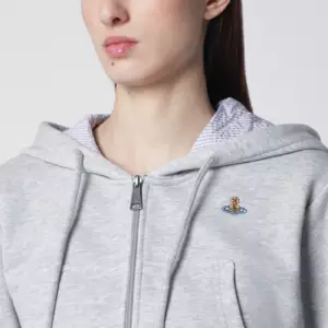 Vivienne Westwood Grey cropped sweatshirt with Orb logo