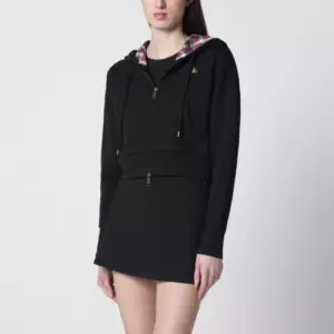 Vivienne Westwood Black cropped sweatshirt with Orb logo