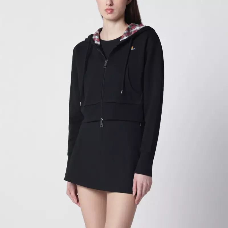 Vivienne Westwood Black cropped sweatshirt with Orb logo