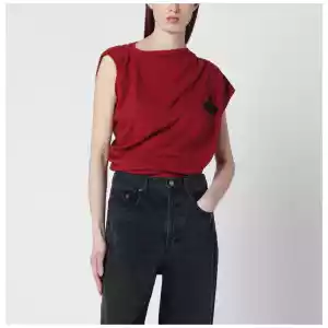 Vivienne Westwood Red asymmetric sweater with Orb logo