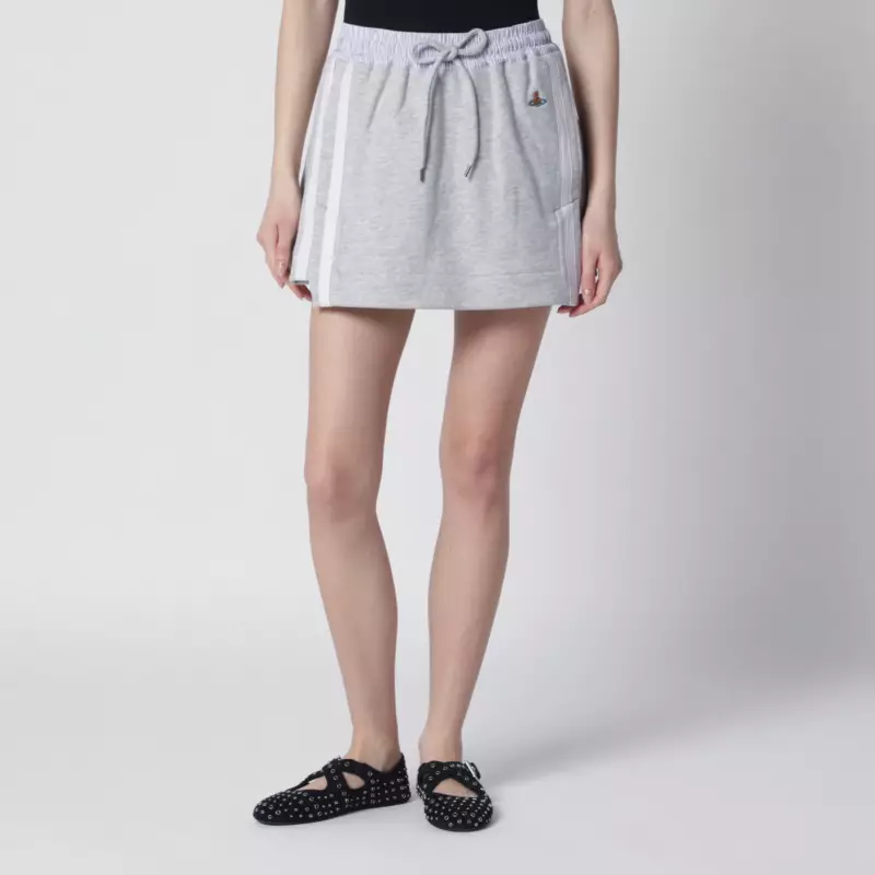 Vivienne Westwood Grey mini skirt with Orb logo