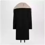 Dries Van Noten Black coat with removable neckline