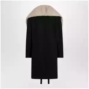 Dries Van Noten Black coat with removable neckline