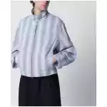 Dries Van Noten Textured striped zip jacket