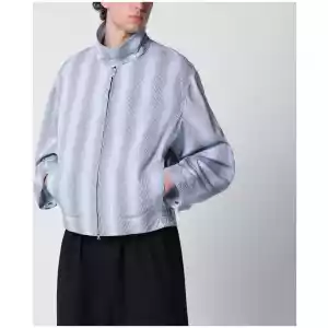 Dries Van Noten Textured striped zip jacket
