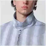 Dries Van Noten Textured striped zip jacket