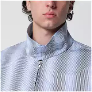 Dries Van Noten Textured striped zip jacket