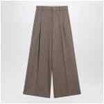 Dries Van Noten Wide-leg pinstripe wool trousers