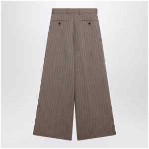 Dries Van Noten Wide-leg pinstripe wool trousers