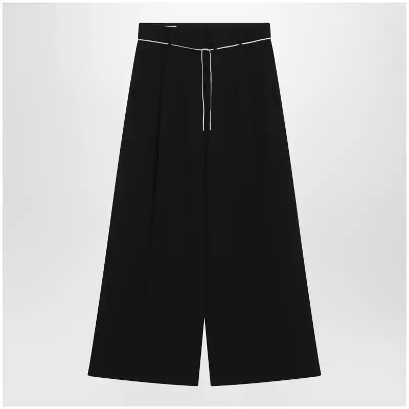 209152057_R_DRVNO-900.x Dries Van Noten Wide-leg black wool trousers
