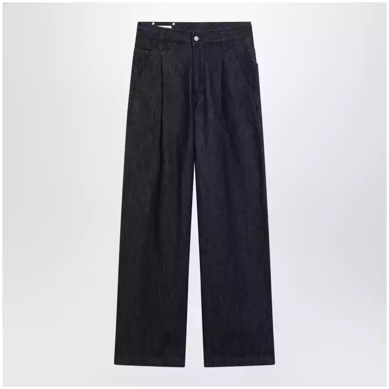 Dries Van Noten Wide-leg indigo blue jeans