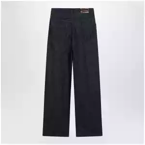 Dries Van Noten Wide-leg indigo blue jeans