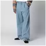 Dries Van Noten Light blue wide-leg jeans with pleats