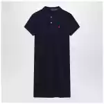 Polo Ralph Lauren Mini abito a polo in cotone blu navy