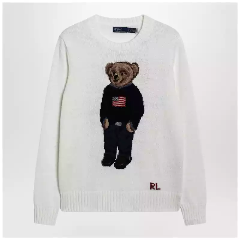Polo Ralph Lauren White Polo Bear sweater