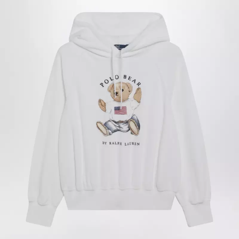 Polo Ralph Lauren White Polo Bear chenille sweatshirt