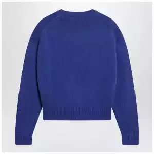 Polo Ralph Lauren Purplish blue sweater with logo intarsia