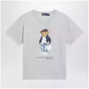 Polo Ralph Lauren Grey Polo Bear Cotton T-Shirt