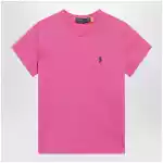 Polo Ralph Lauren Polo Pony cotton crewneck T-shirt in accent pink