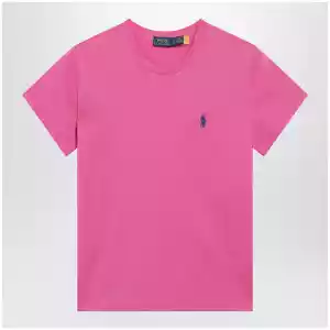 Polo Ralph Lauren Polo Pony cotton crewneck T-shirt in accent pink