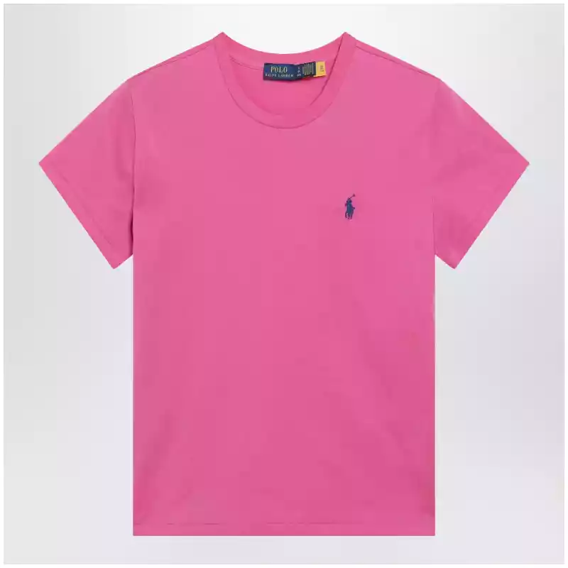 Polo Ralph Lauren Polo Pony cotton crewneck T-shirt in accent pink