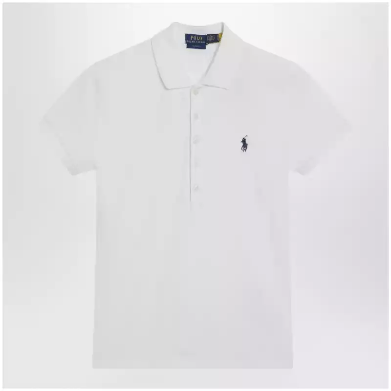 Polo Ralph Lauren White Slim-Fit polo shirt