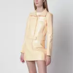 Courreges Courrèges Reedition high-neck vinyl jacket in orange