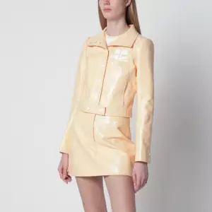 Courreges Courrèges Reedition high-neck vinyl jacket in orange