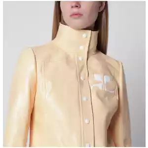 Courreges Courrèges Reedition high-neck vinyl jacket in orange