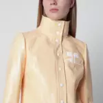Courreges Courrèges Reedition high-neck vinyl jacket in orange