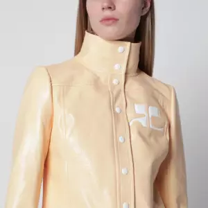 Courreges Courrèges Reedition high-neck vinyl jacket in orange