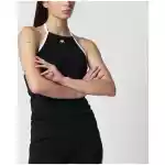 Courreges Courrèges Halter-neck jersey tank top in cotton, black