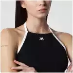 Courreges Courrèges Halter-neck jersey tank top in cotton, black