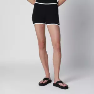 Courreges Courrèges Contrast mini jersey shorts in black cotton
