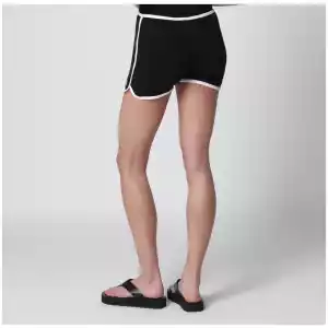 Courreges Courrèges Contrast mini jersey shorts in black cotton