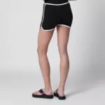 Courreges Courrèges Contrast mini jersey shorts in black cotton