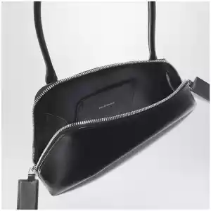 The Attico Sunrise bag black in leather