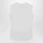 The Attico White tank top with shaped hem
