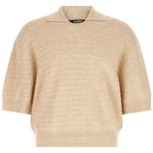 Jacquemus Le Polo Maille Chevron Polo Shirt