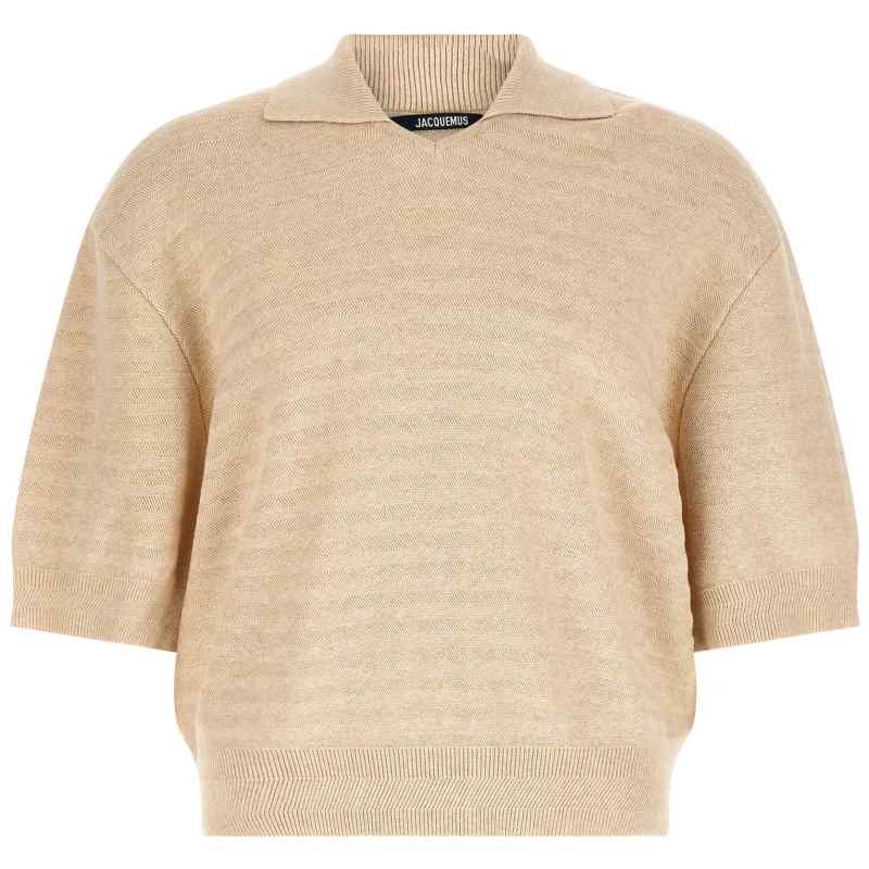 Jacquemus Le Polo Maille Chevron Polo Shirt