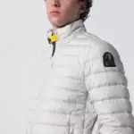 Parajumpers Pelican-colored Ugo short quilted down jacket