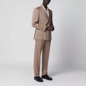 Tagliatore Beige double-breasted wool-blend suit