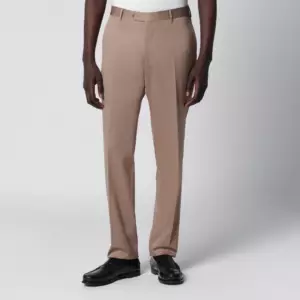 Tagliatore Beige double-breasted wool-blend suit