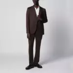 Tagliatore Single-breasted brown wool suit