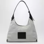 Marc Jacobs Sack Bag bucket bag in canvas and leather ivory/black
