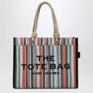 Marc Jacobs Large rainbow-striped mesh tote bag