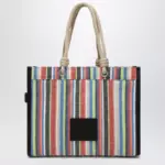 Marc Jacobs Large rainbow-striped mesh tote bag